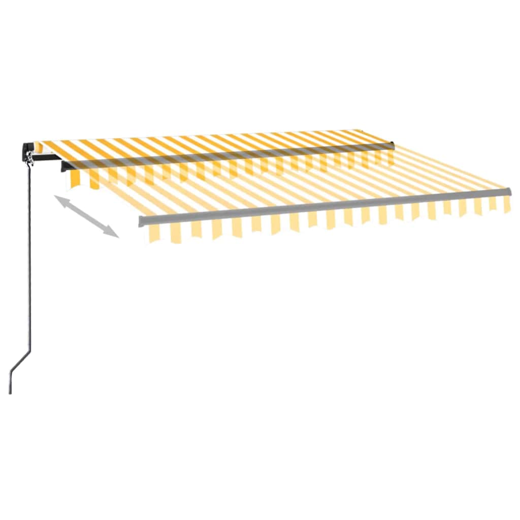 Tenda na ručno uvlačenje 350 x 250 cm žuto-bijela