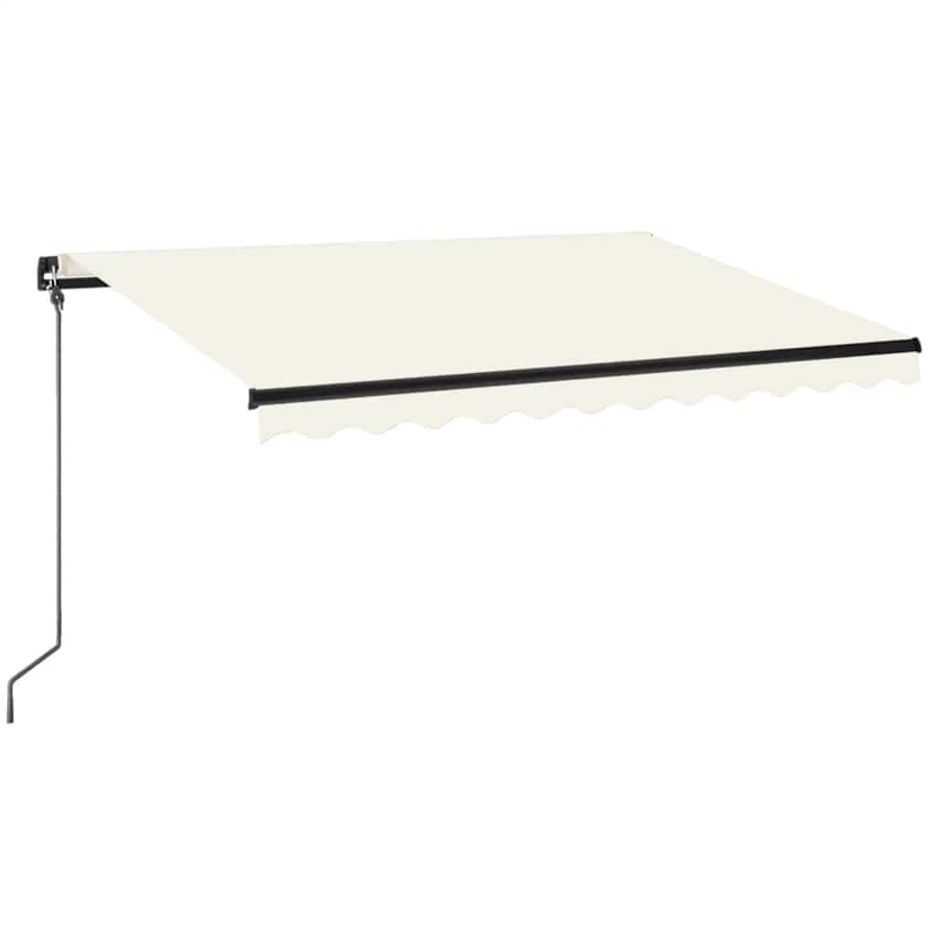 Tenda na ručno uvlačenje s LED svjetlom 350 x 250 cm krem