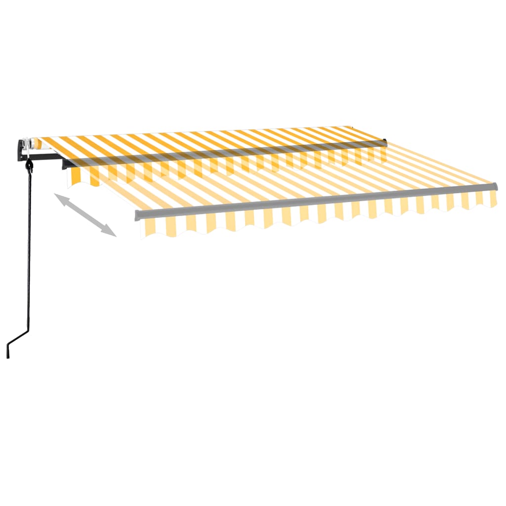 Tenda na automatsko uvlačenje 350 x 250 cm žuto-bijela