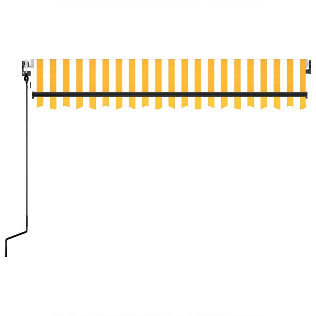 Tenda na automatsko uvlačenje 350 x 250 cm žuto-bijela