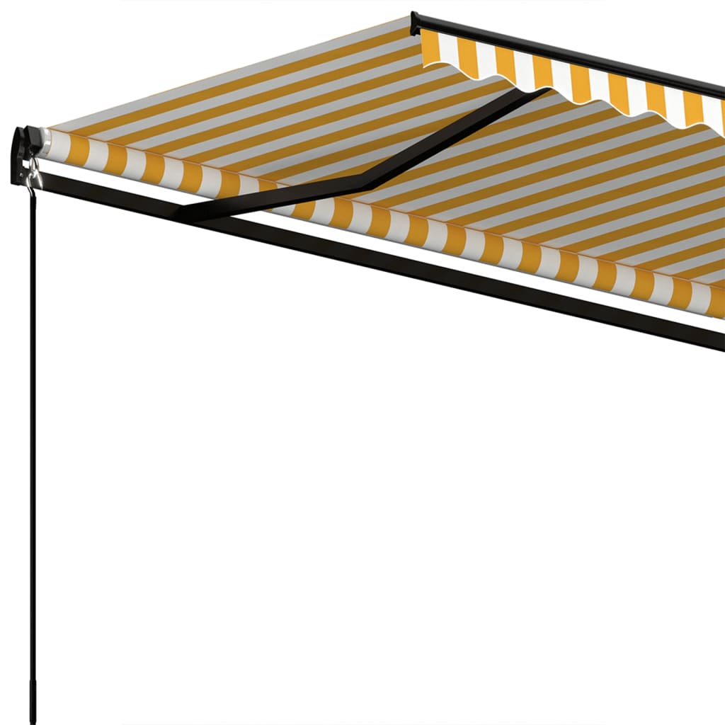 Tenda na automatsko uvlačenje 350 x 250 cm žuto-bijela