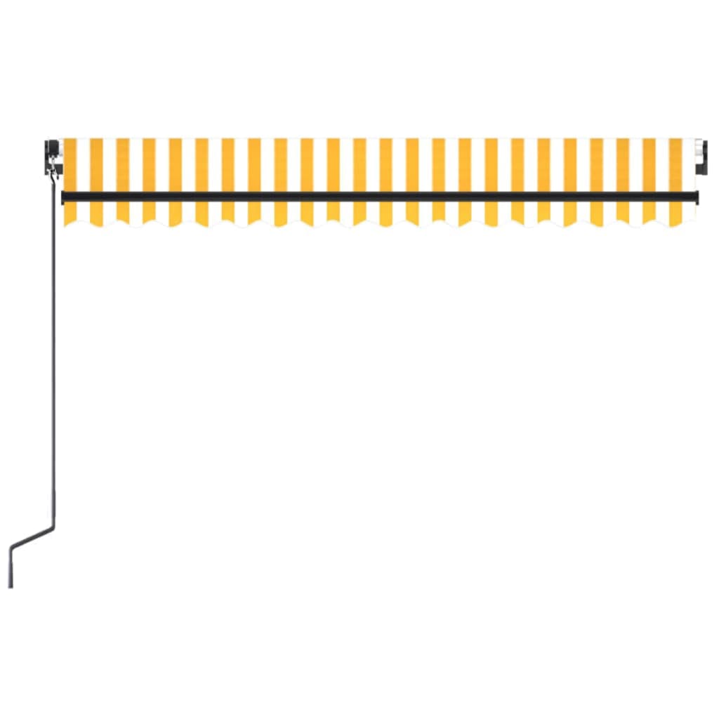Tenda na ručno uvlačenje 450 x 300 cm žuto-bijela