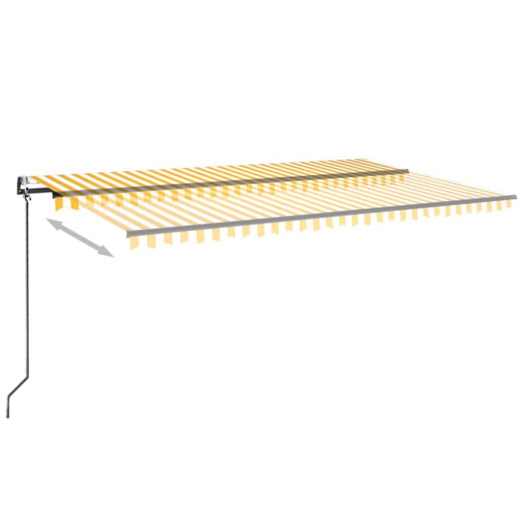 Tenda na automatsko uvlačenje 500x300 cm žuto-bijela