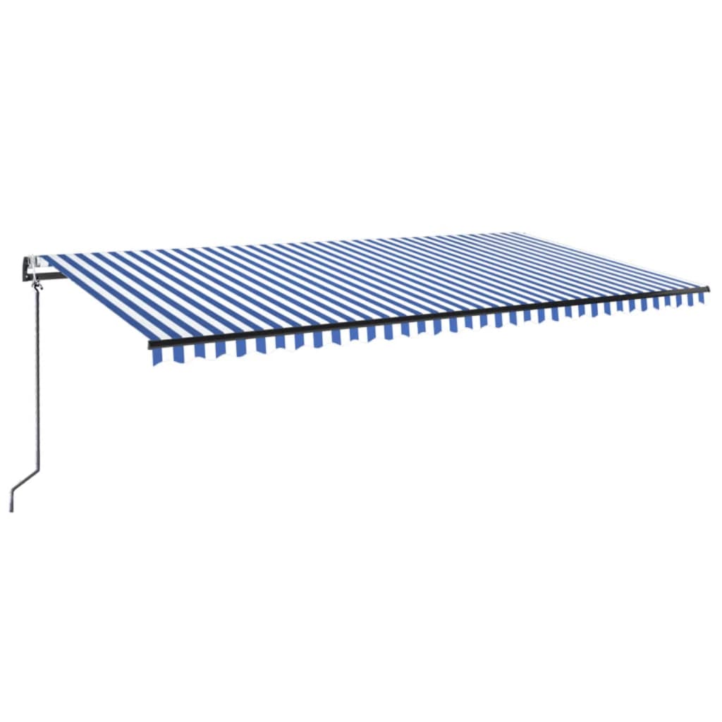 Automatska tenda sa senzorom LED 600 x 300 cm plavo-bijela