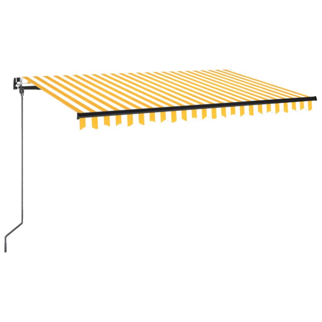 Tenda na ručno uvlačenje 400 x 350 cm žuto-bijela