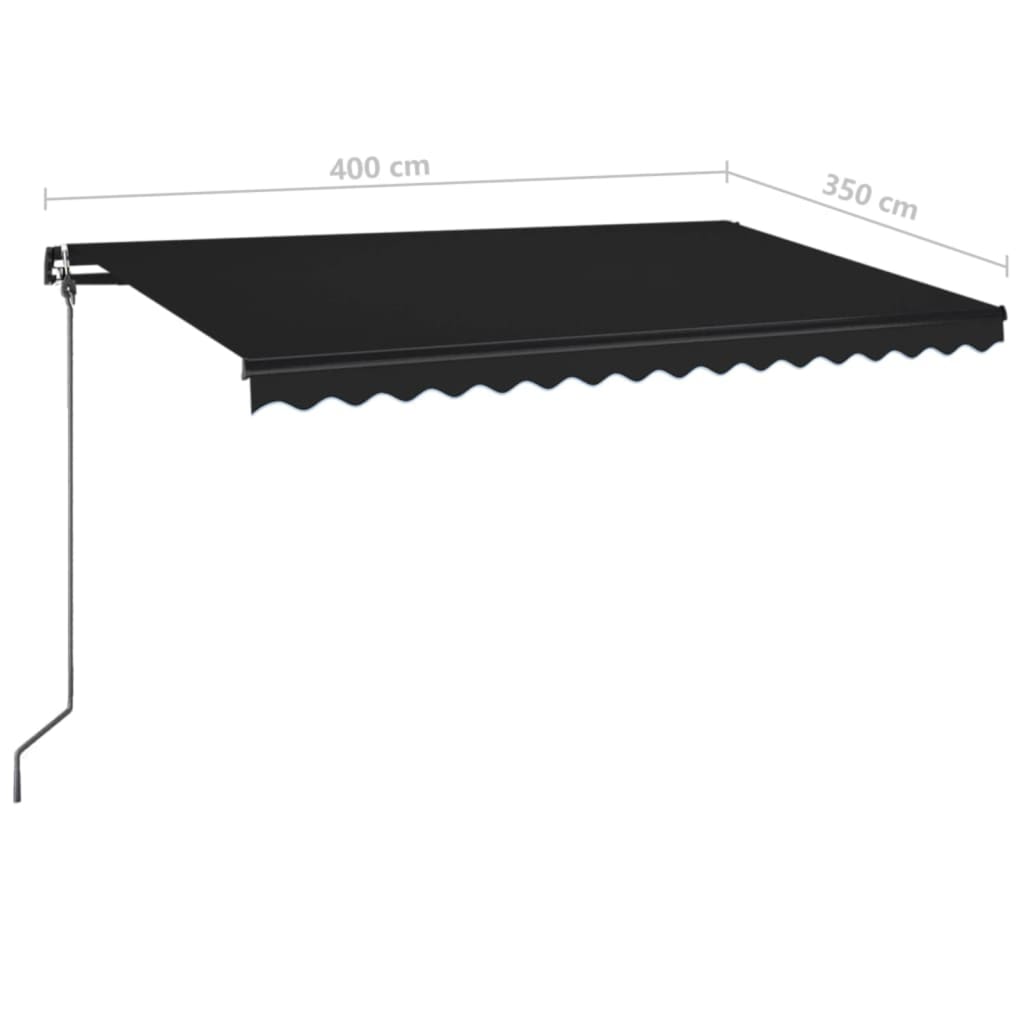 Tenda na ručno uvlačenje 400 x 350 cm antracit