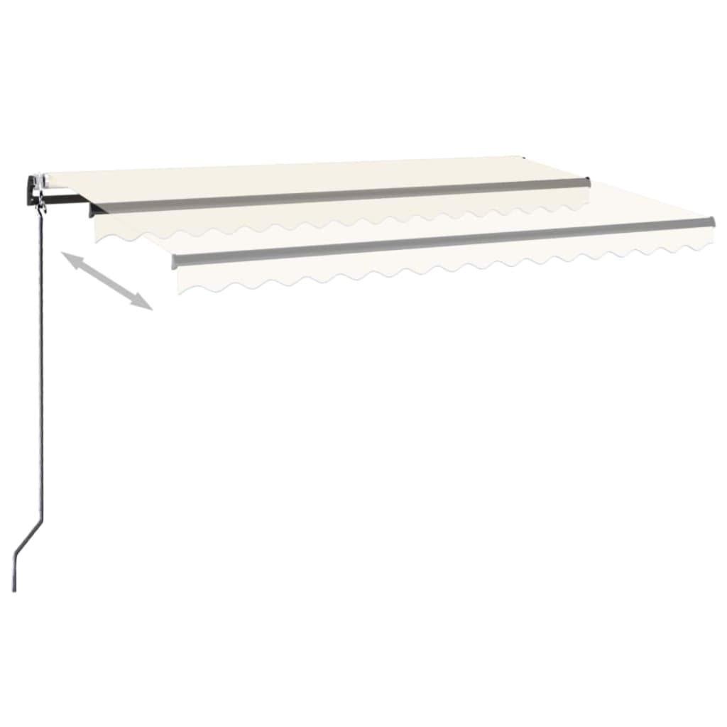 Automatska tenda sa senzorom za vjetar LED 400x350 cm krem