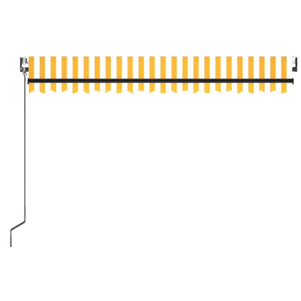 Automatska tenda sa senzorom LED 400x350 cm žuto-bijela
