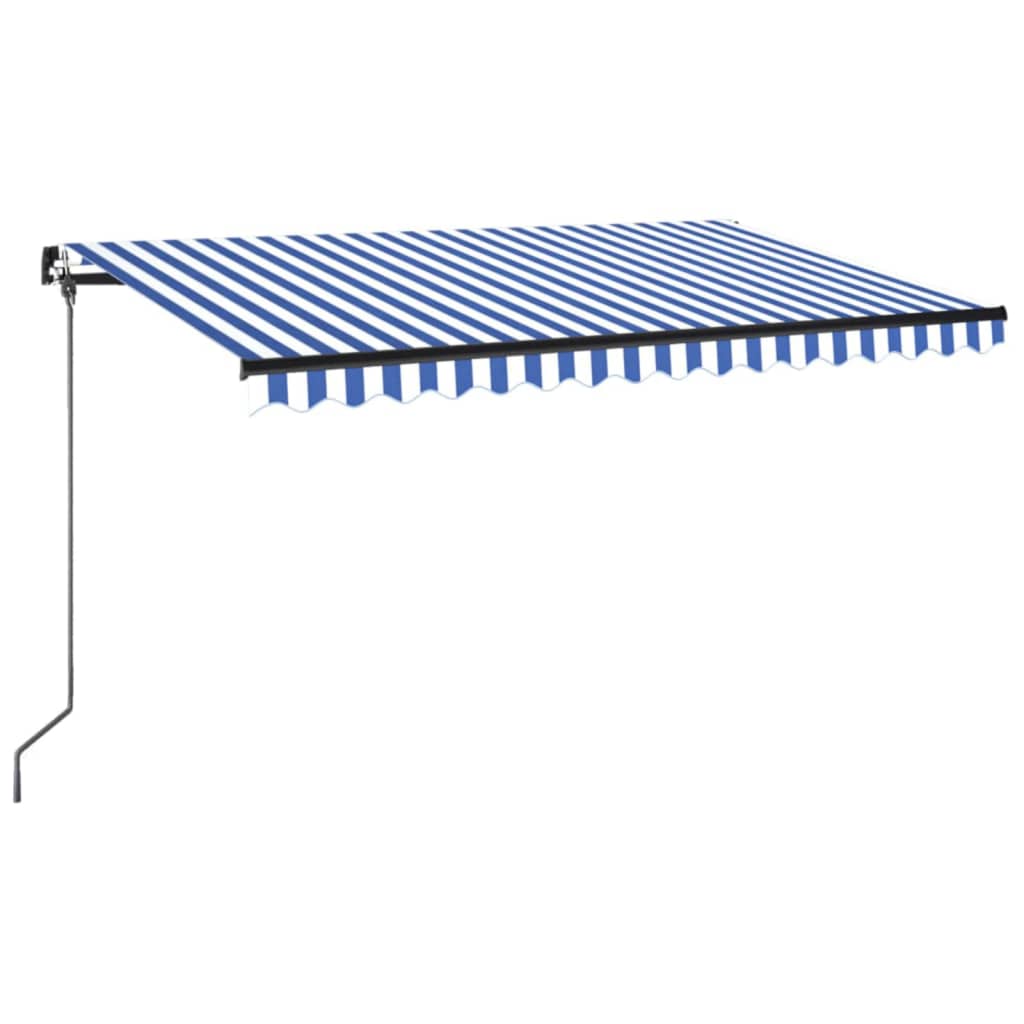 Tenda na ručno uvlačenje 450 x 350 cm plavo-bijela
