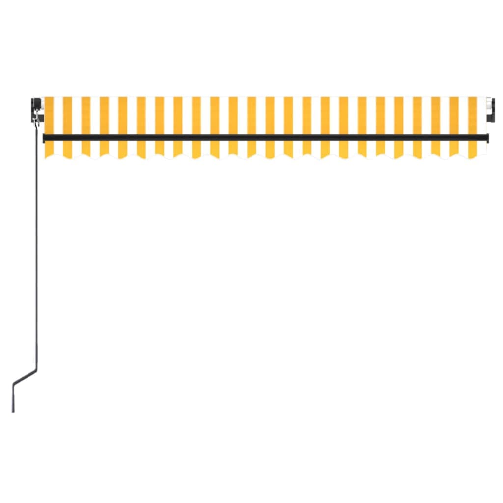 Tenda na ručno uvlačenje s LED svjetlima 450x350 cm žuto-bijela