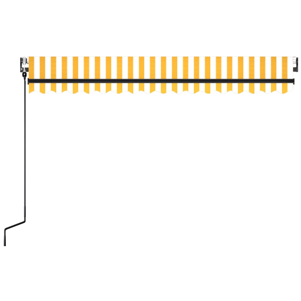Tenda na automatsko uvlačenje 450 x 350 cm žuto-bijela