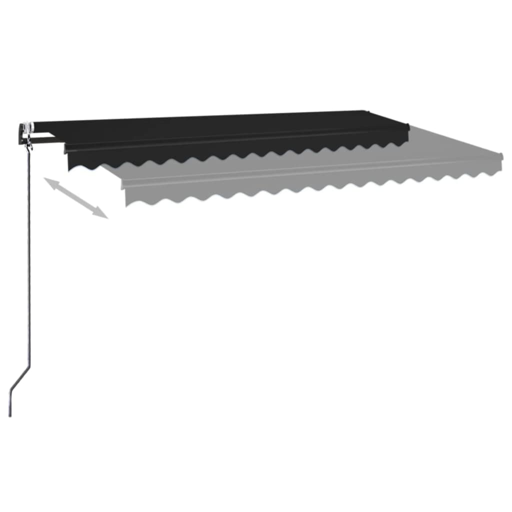 Automatska tenda sa senzorom za vjetar LED 450x350 cm antracit