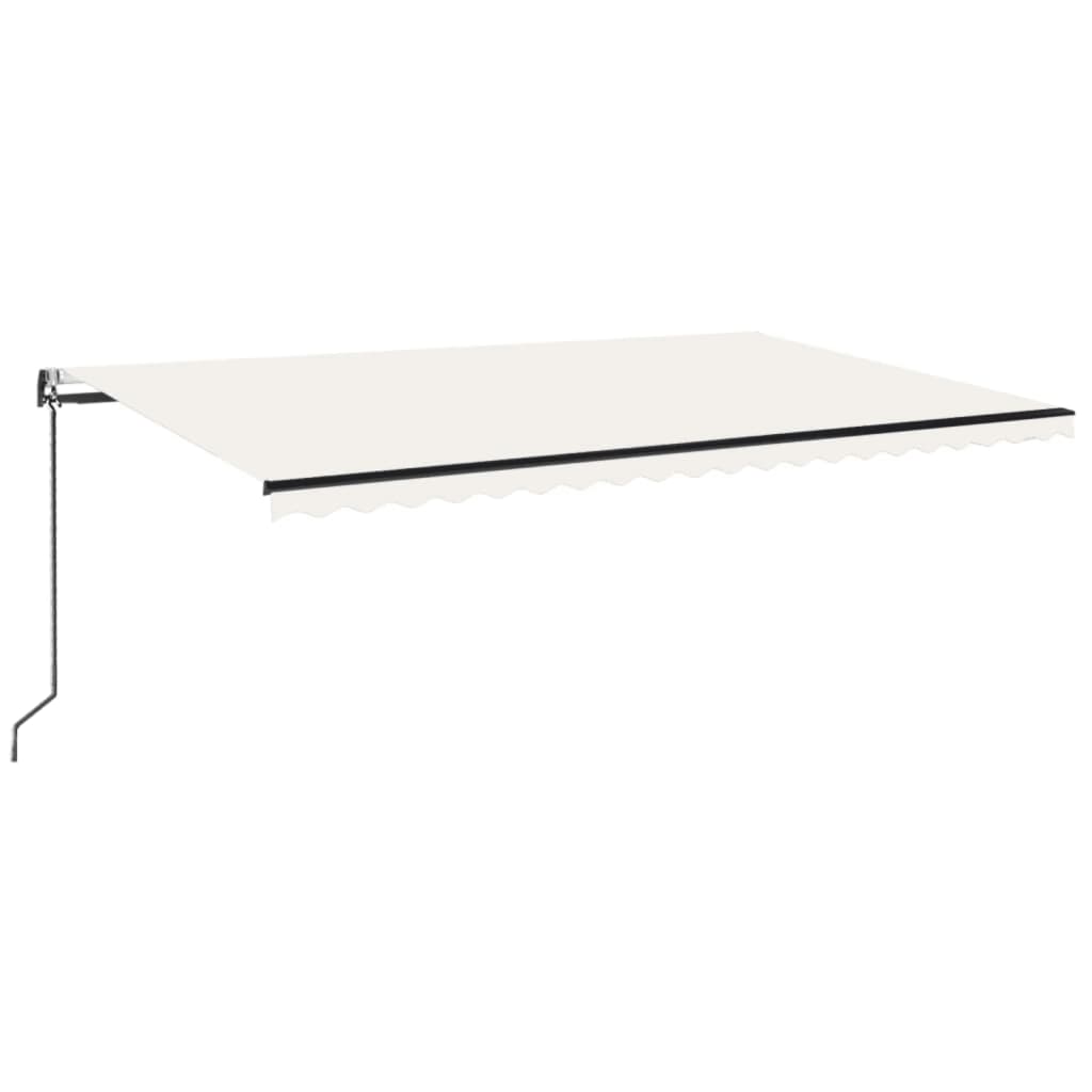 Automatska tenda sa senzorom za vjetar LED 500x350 cm krem