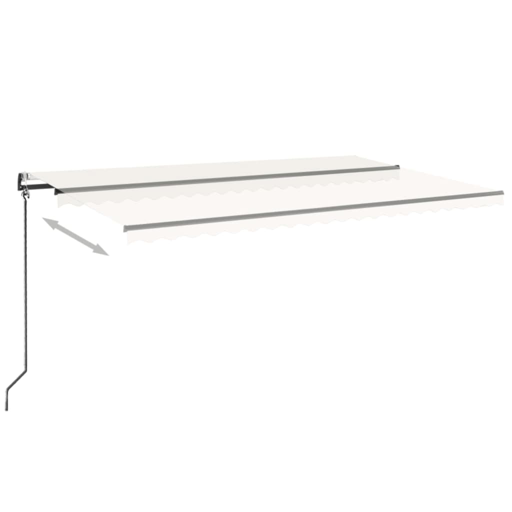 Automatska tenda sa senzorom za vjetar LED 500x350 cm krem