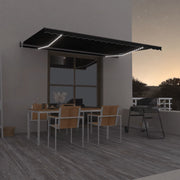 Automatska tenda sa senzorom za vjetar LED 500x350 cm antracit