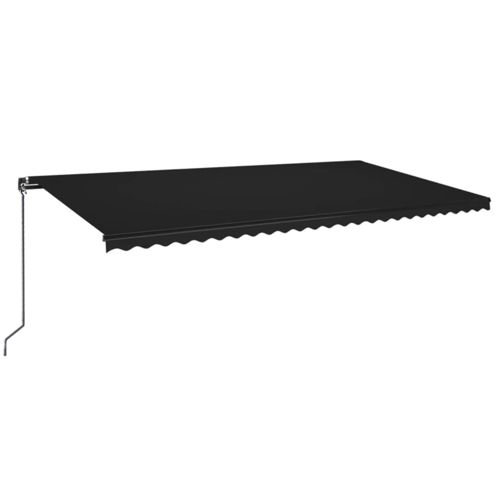 Tenda na ručno uvlačenje s LED svjetlima 600x350 cm antracit
