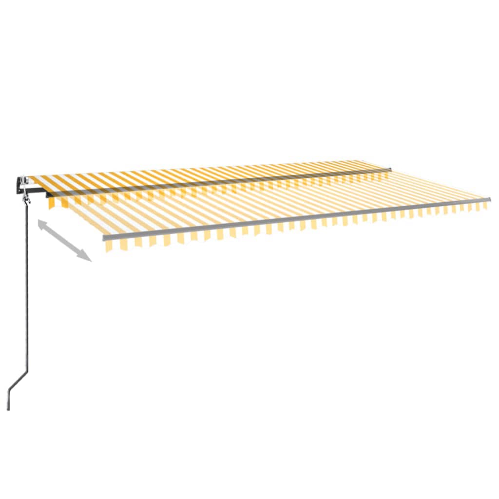 Tenda na automatsko uvlačenje 600x350 cm žuto-bijela
