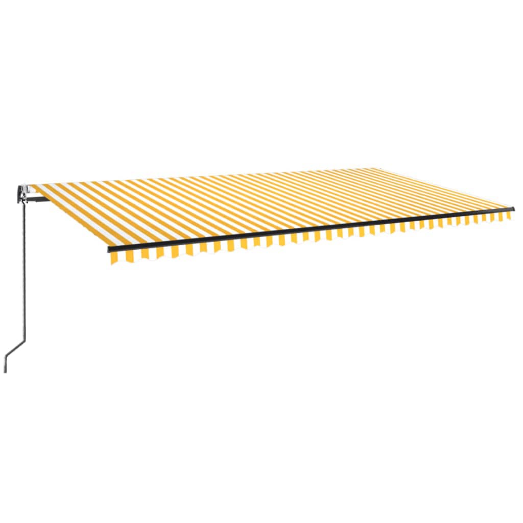 Automatska tenda sa senzorom LED 600x350 cm žuto-bijela