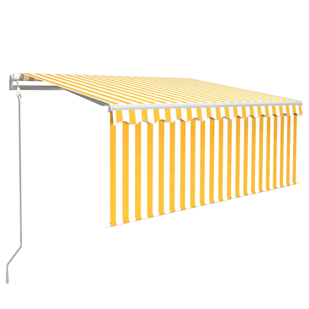 Automatska tenda na uvlačenje s roletom 3,5 x 2,5 m žuto-bijela