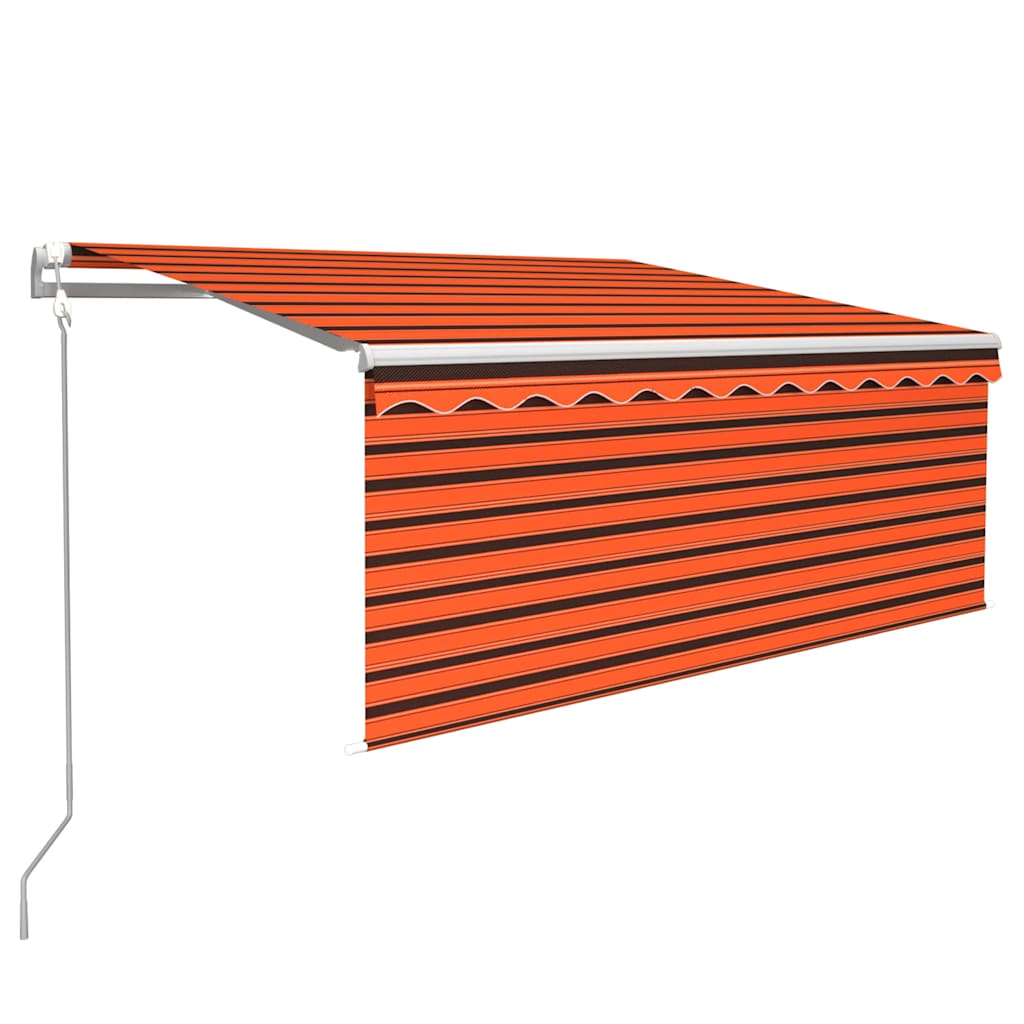 Automatska tenda roleta i senzor LED 3,5x2,5 m narančasto-smeđa