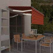 Automatska tenda roleta i senzor LED 3,5x2,5 m narančasto-smeđa