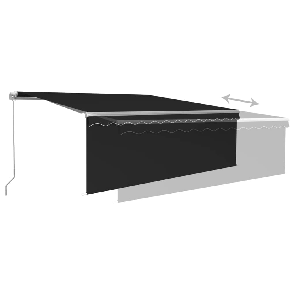 Tenda na ručno uvlačenje s roletom 4 x 3 m antracit