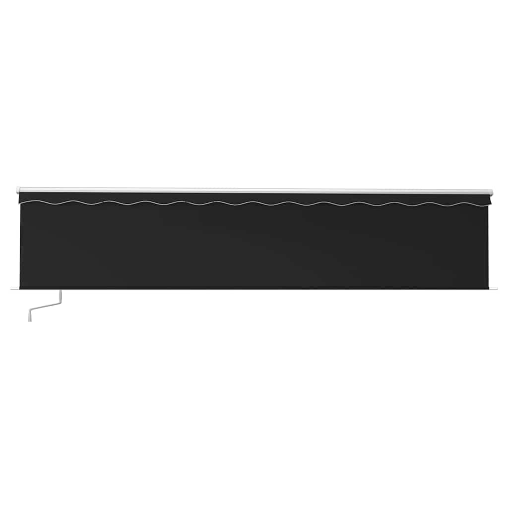 Tenda na ručno uvlačenje s roletom LED 6 x 3 m antracit