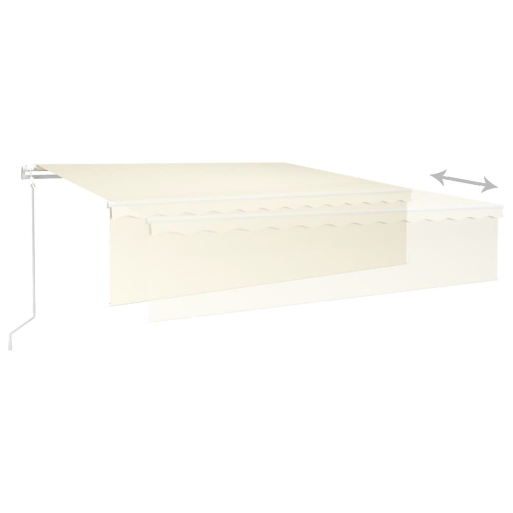 Automatska tenda s roletom i senzorom LED 6 x 3 m krem
