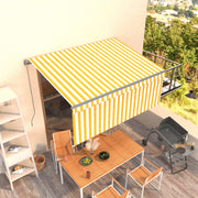 Tenda na ručno uvlačenje s roletom 3 x 2,5 m žuto-bijela