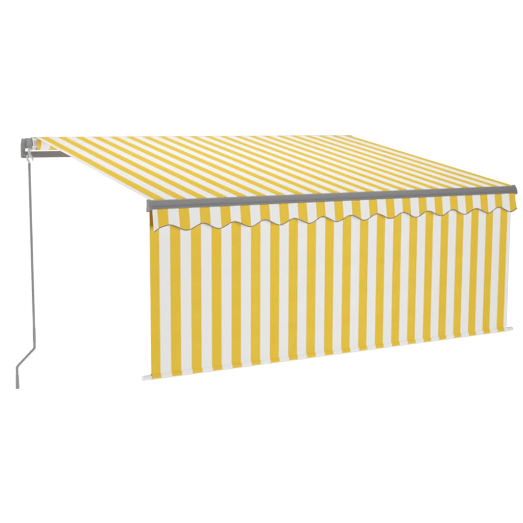 Tenda na ručno uvlačenje s roletom LED 3 x 2,5 m žuto-bijela