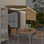 Tenda na ručno uvlačenje s roletom LED 3 x 2,5 m žuto-bijela