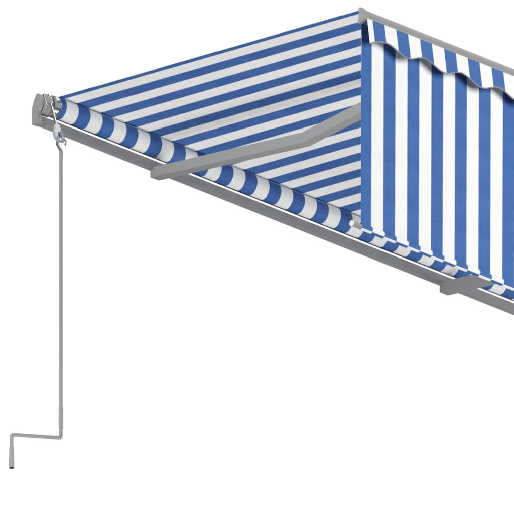 Automatska tenda na uvlačenje s roletom 3 x 2,5 m plavo-bijela