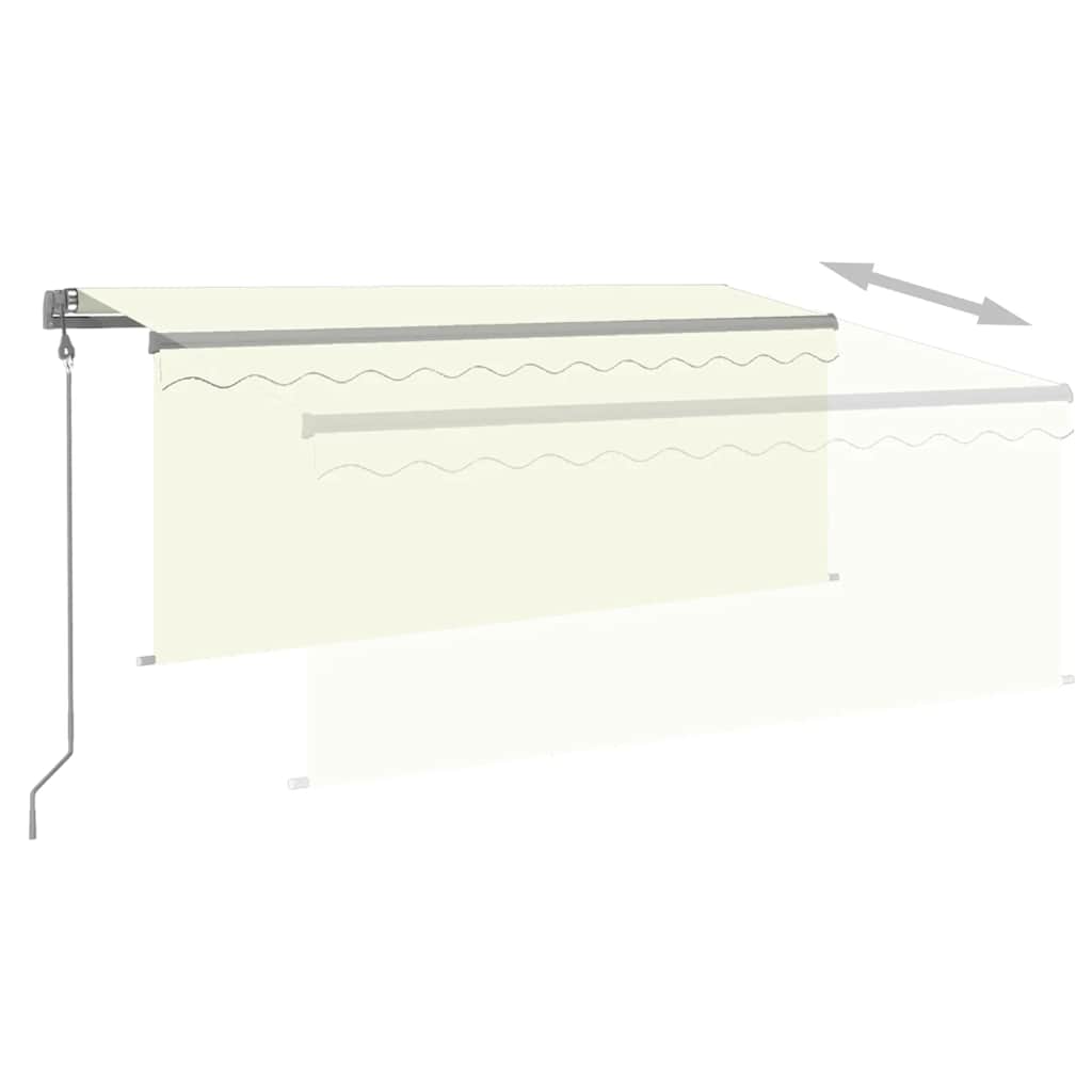 Automatska tenda s roletom i senzorom LED 3 x 2,5 m krem