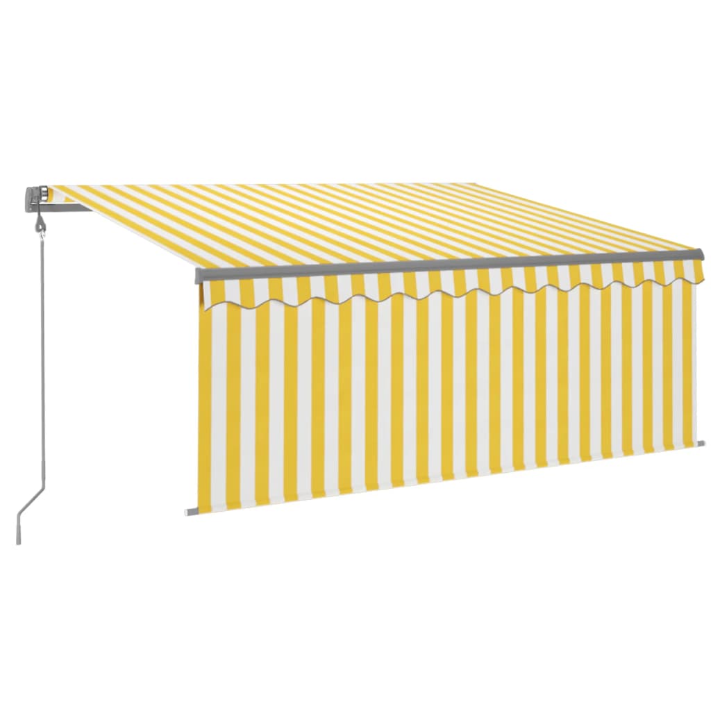 Automatska tenda s roletom i senzorom LED 3 x 2,5 m žuto-bijela