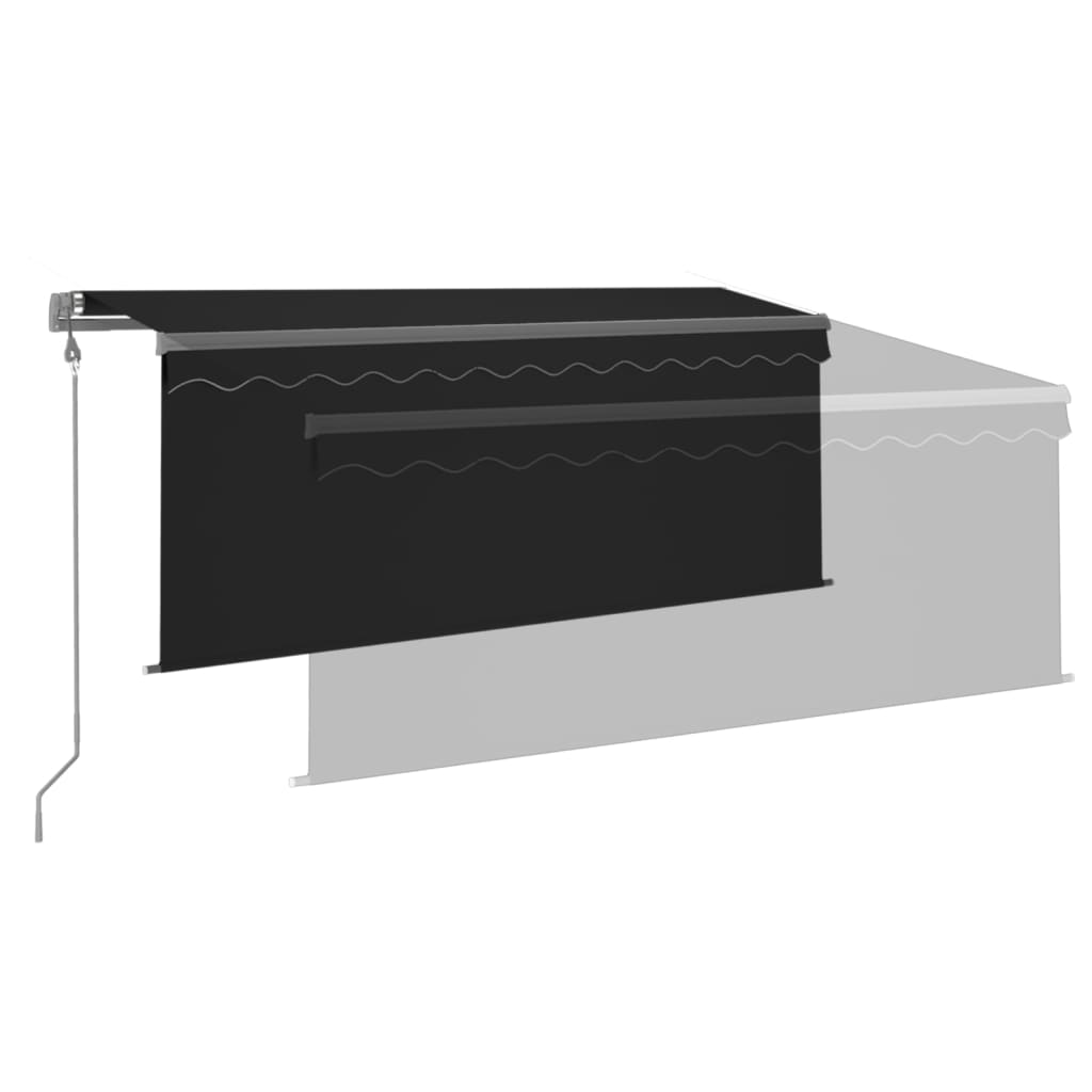 Automatska tenda s roletom i senzorom LED 3 x 2,5 m antracit