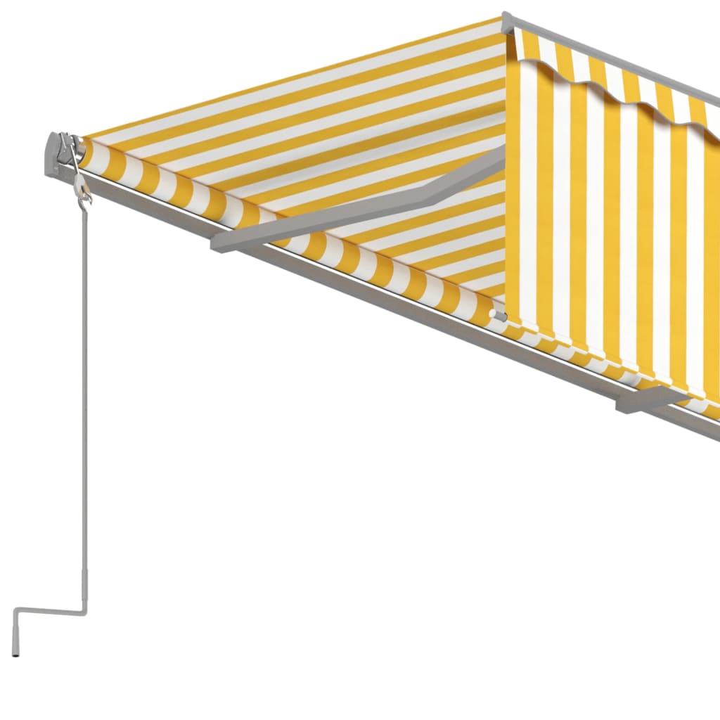 Automatska tenda na uvlačenje s roletom 3,5 x 2,5 m žuto-bijela