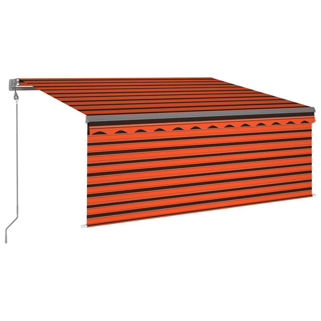 Automatska tenda s roletom 3,5 x 2,5 m narančasto-smeđa
