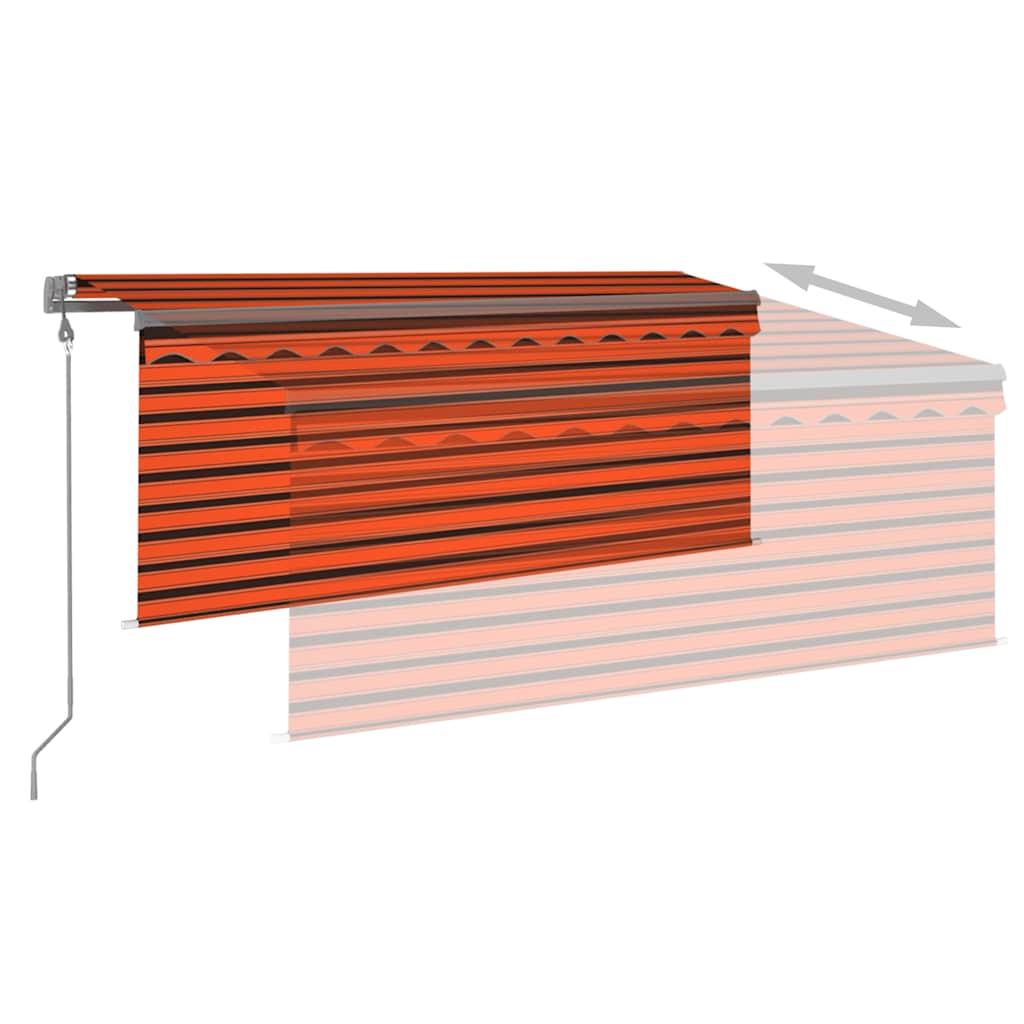 Automatska tenda s roletom 3,5 x 2,5 m narančasto-smeđa