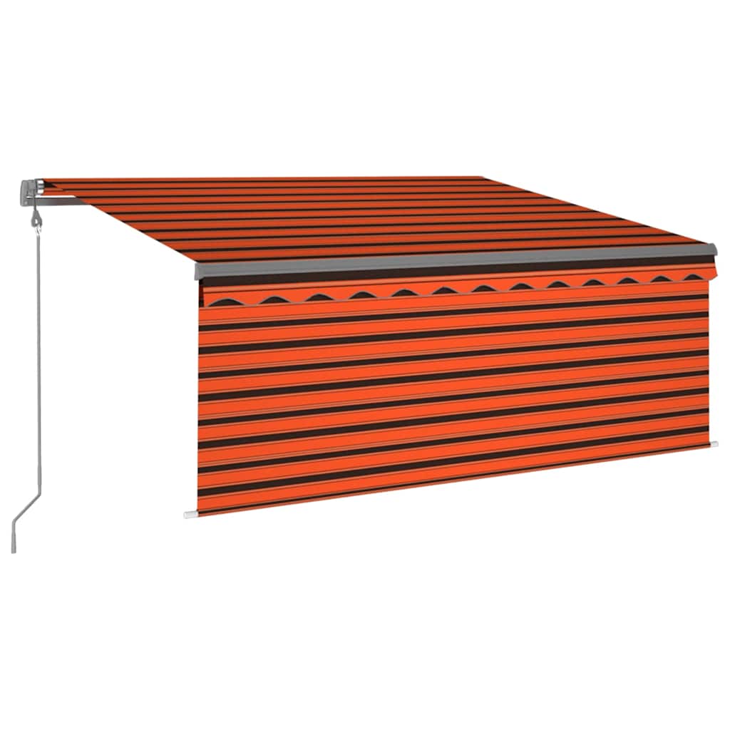 Automatska tenda roleta i senzor LED 3,5x2,5 m narančasto-smeđa