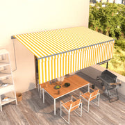 Automatska tenda na uvlačenje s roletom 5 x 3 m žuto-bijela