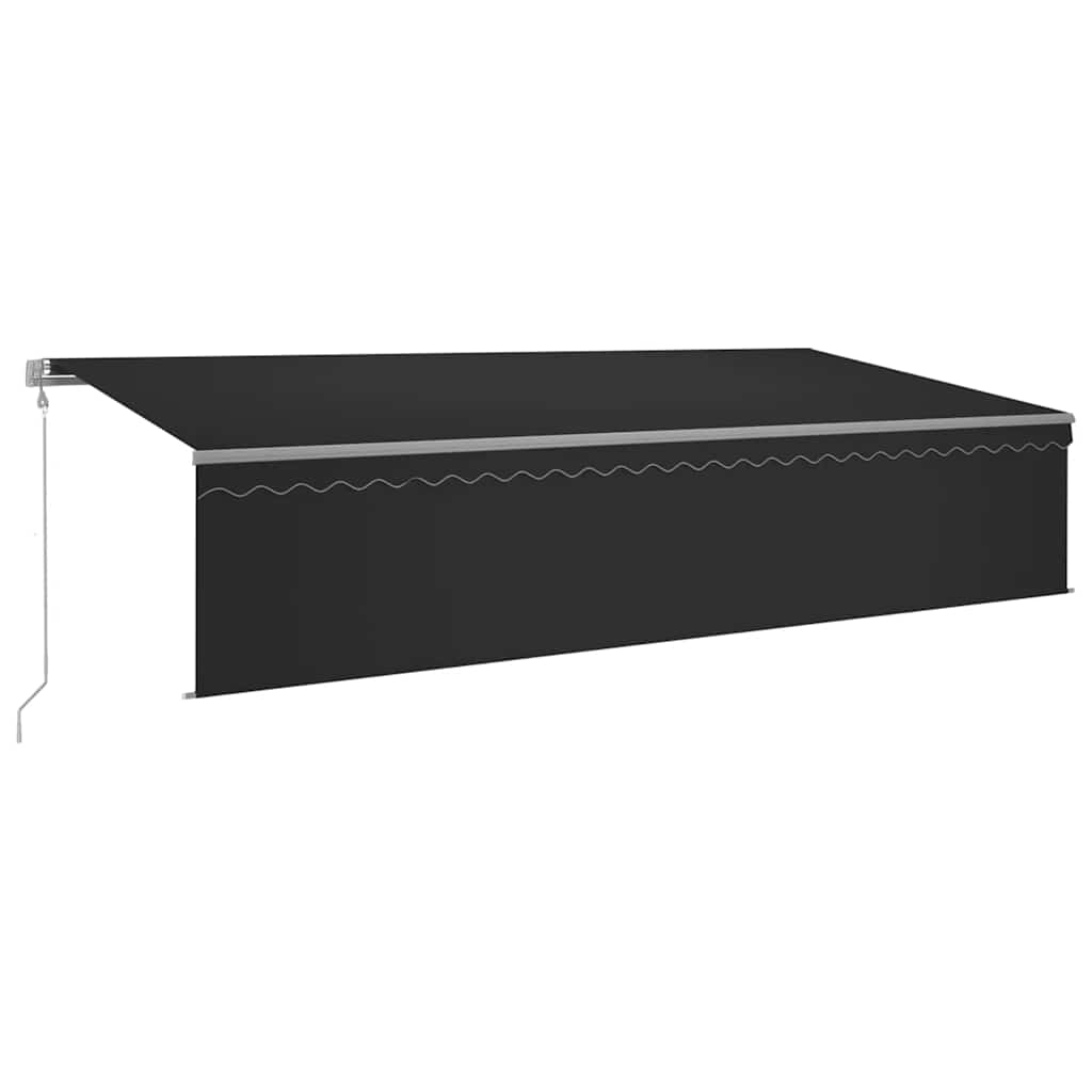 Automatska tenda s roletom i senzorom LED 6 x 3 m antracit