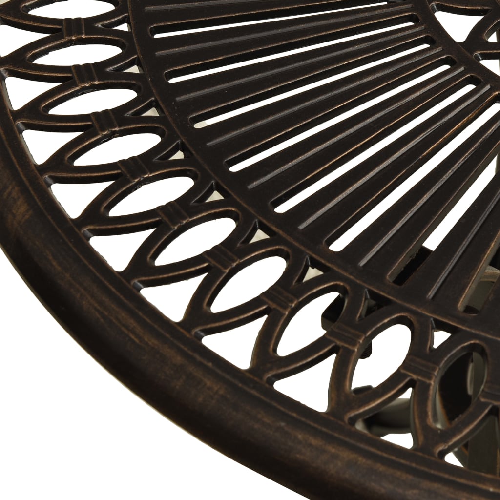 3-dijelni bistro set od lijevanog aluminija brončani