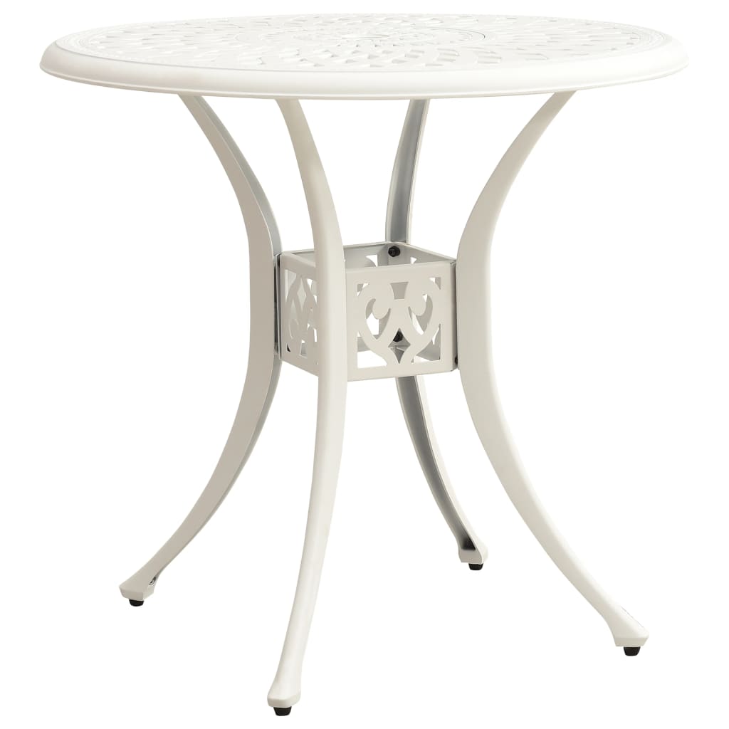 3-dijelni bistro set od lijevanog aluminija bijeli