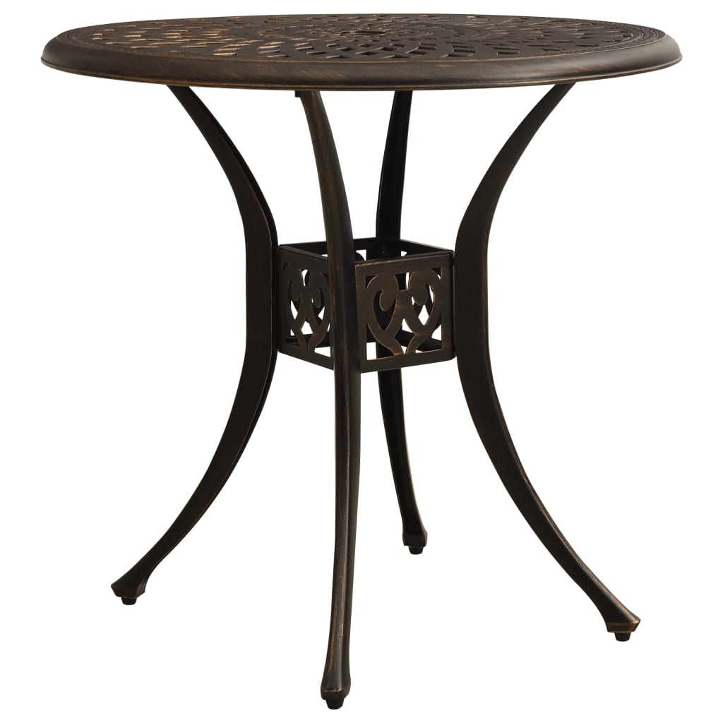 5-dijelni bistro set od lijevanog aluminija brončani