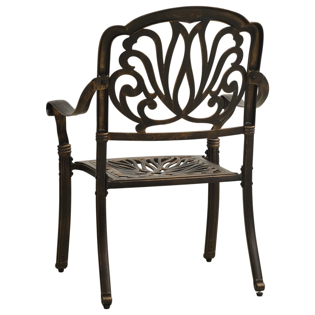 5-dijelni bistro set od lijevanog aluminija brončani