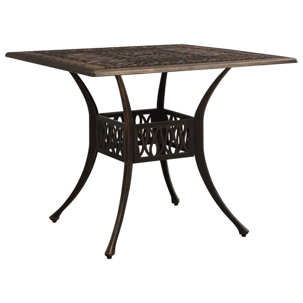 5-dijelni bistro set od lijevanog aluminija brončani