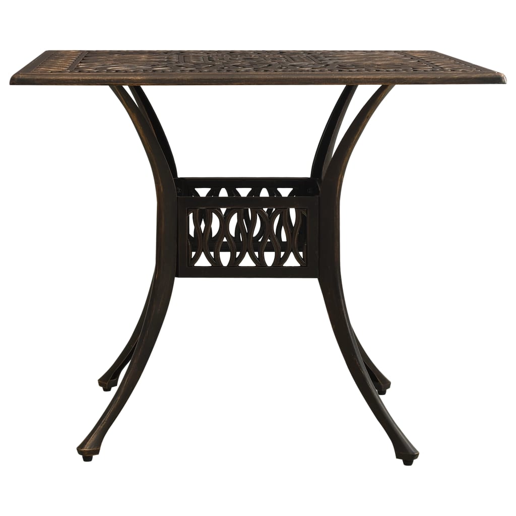 5-dijelni bistro set od lijevanog aluminija brončani