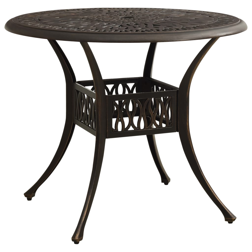 5-dijelni bistro set od lijevanog aluminija brončani