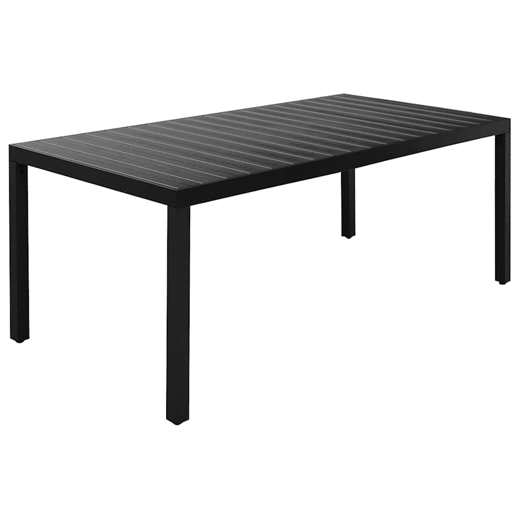9-dijelni vrtni blagovaonski set crni
