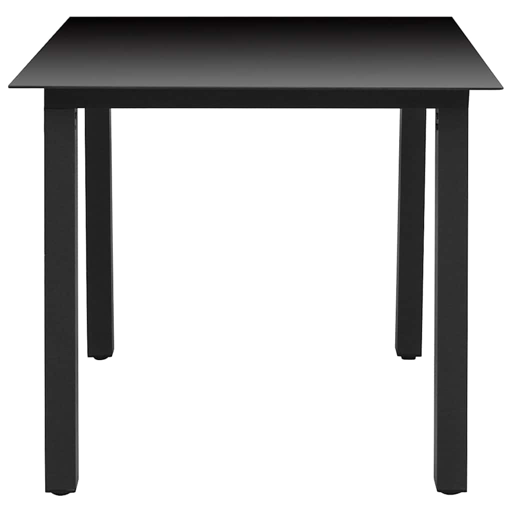 5-dijelni vrtni blagovaonski set aluminijski crni